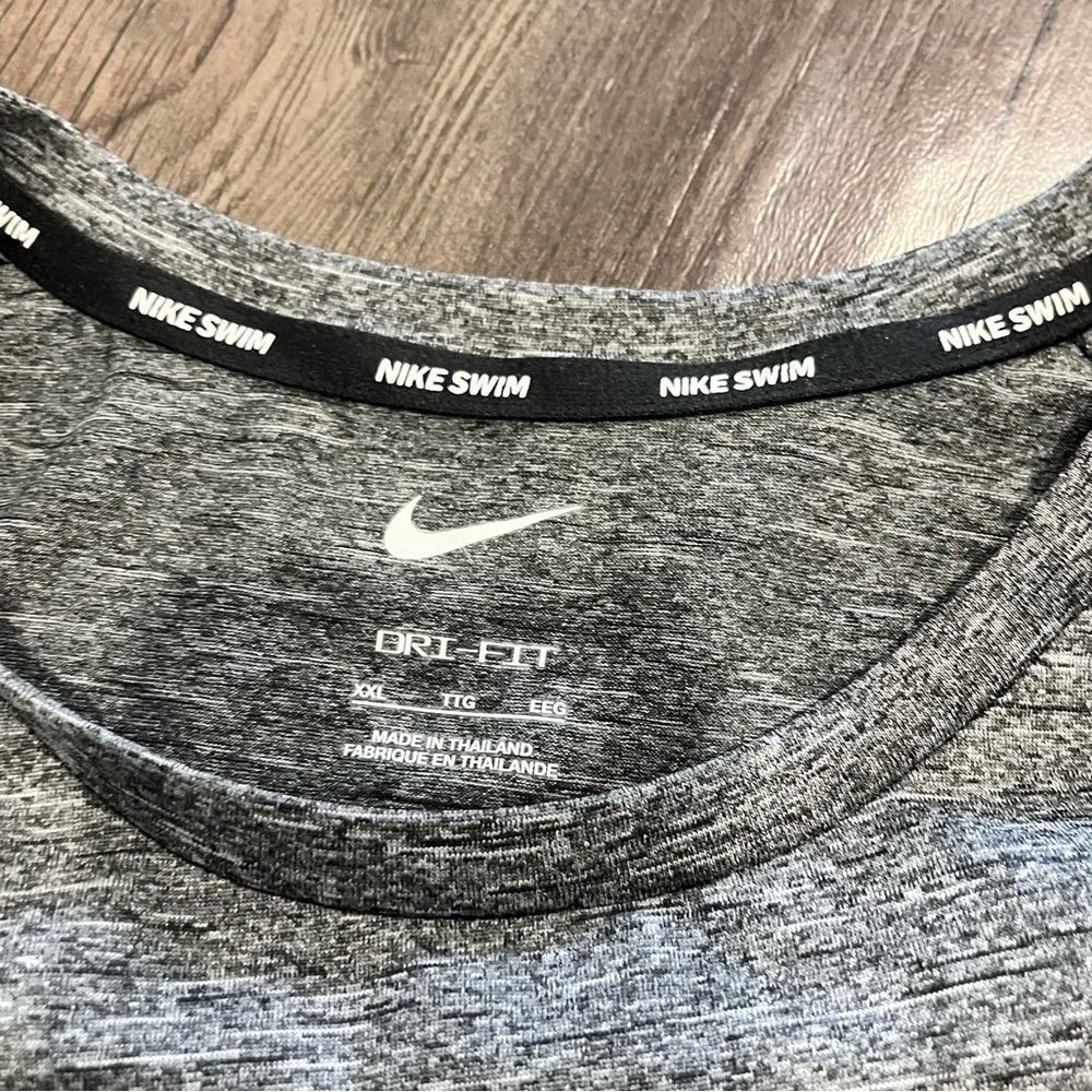 Nike Swim Heather Gray Dri-FIT long sleeve shirt
